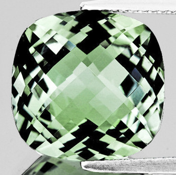 20.00 mm Cushion Double Checker 1 piece AAA Luster Natural Sparkling Green Amethyst 'Prasiolite' [Flawless-VVS]