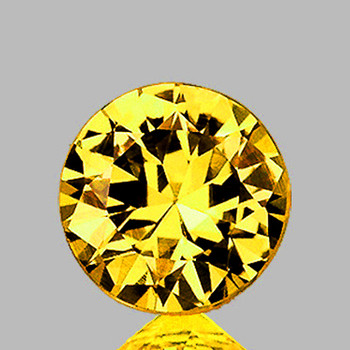 4.60 mm Round {0.40ct} AAA Fire Sparkles Natural Yellow Sapphire [Flawless-VVS]