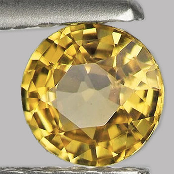 4.50 mm Round {0.38ct} AAA Fire Sparkles Natural Intense Yellow Sapphire [Flawless-VVS]