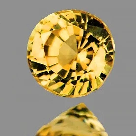 4.50 mm Round {0.45ct} AAA Fire Sparkles Natural Yellow Sapphire [Flawless-VVS]