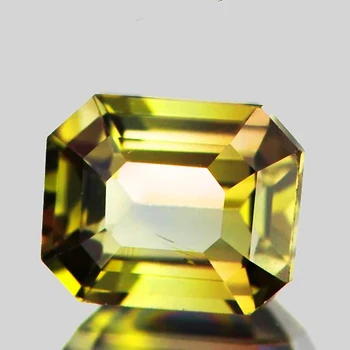 7x5 mm Octagon {1.18ct} AAA Luster Natural SriLanka Intense Yellow Sapphire [Flawless-VVS]