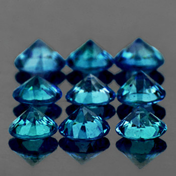 3.00 mm Round Machine Cut 9 pcs Natural Green Blue Sapphire [Flawless-VVS]-AAA Grade