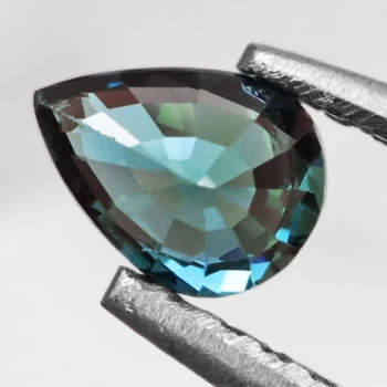 8x5.5 mm Pear {1.30ct} Brilliant Natural SriLanka Blue Green Sapphire [VVS]