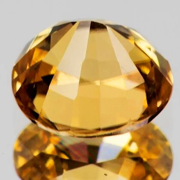7.5x6.5 mm Oval {2.35ct} Top Fire Natural Unheated Golden Zircon [Flawless-VVS]