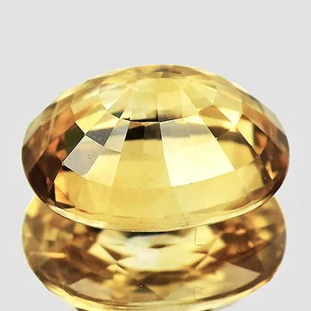 8.5x6.5 mm Oval {2.25ct} Top Fire Natural Unheated Golden Zircon [Flawless-VVS]