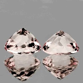 5.00 mm Round 2 pcs Fire Luster Natural Golden Pink Morganite [Flawless-VVS]