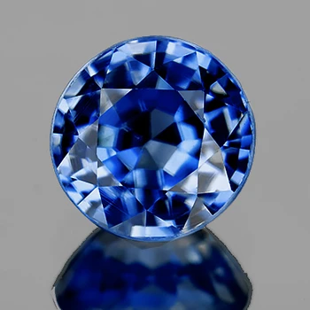 4.80 mm Round 0.52ct Superb Luster Natural Intense Blue Sapphire [Flawless-VVS]