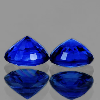 3.50 mm Round 2pcs Superb Luster Natural Top Color Royal Blue Sapphire [Flawless-VVS]