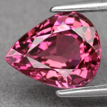 7x5 mm Pear {0.68ct} Superb Fire Luster Natural Intense Pink Sapphire [Flawless-VVS]