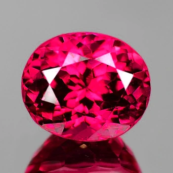 6x5 mm Oval {0.82ct} Superb Luster Natural Intense Red Pink Sapphire [Flawless-VVS]