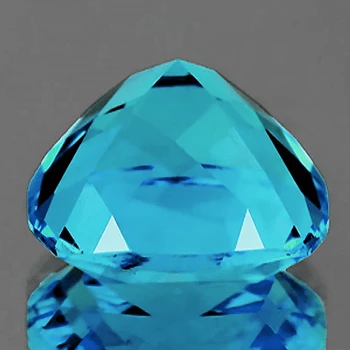 10.00 mm Cushion Checker 1 piece AAA Fire Luster Natural Brilliant Sky Blue Topaz [Flawless-VVS]