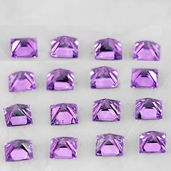 2.00 mm Square Princess 16 pcs AAA Luster Natural Lavender Purple Sapphire [Flawless-VVS]