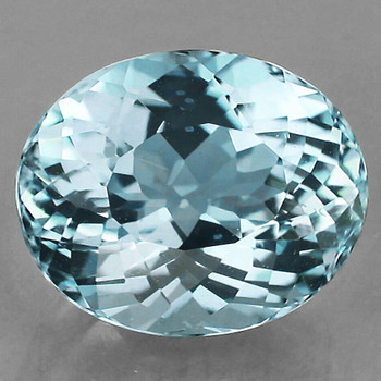 8x6.5 mm Oval {1.40ct} AAA Luster Natural Top Blue Aquamarine [Flawless-VVS]