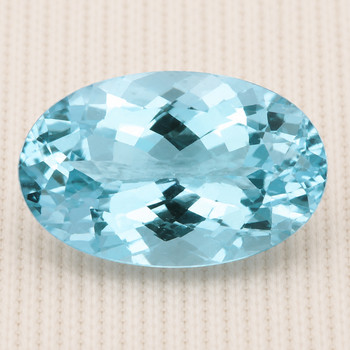 12x8 mm Oval {3.45ct} AAA Luster Natural Top Blue Aquamarine [Flawless-VVS]