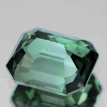 6x5 mm Octagon {1.00ct} Brilliant Natural Blue Green Sapphire [Flawless-VVS]
