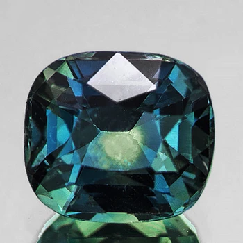 5.00 mm Cushion {0.98ct} Brilliant Natural Unheated Green Blue Sapphire [Flawless-VVS]