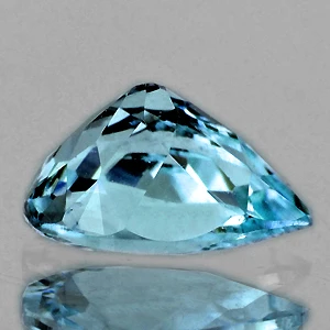 7.00 mm Pear {1.08ct} AAA Luster Natural Santa Maria Blue Aquamarine [Flawless-VVS]