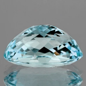 12x8 mm Oval {3.05ct} AAA Luster Natural Blue Aquamarine [Flawless-VVS]