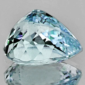 10.00 mm Pear {2.42ct} Top Luster Natural Sky Blue Aquamarine [Flawless-VVS]