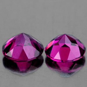 5.50 mm Round 2 pcs AAA Fire Natural Pink Purple Rhodolite Garnet [Flawless-VVS]
