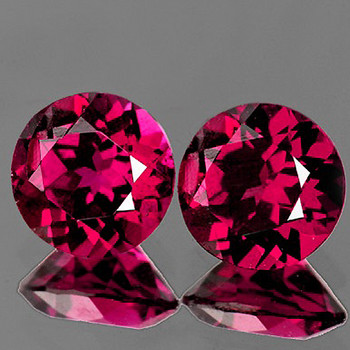 5.50 mm Round 2 pcs AAA Fire Natural Raspberry Pink Rhodolite Garnet [Flawless-VVS]
