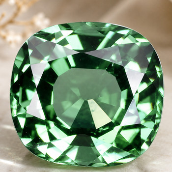 7.80 mm Cushion 1.85ct AAA Luster Natural Green Tourmaline [Flawless-VVS]