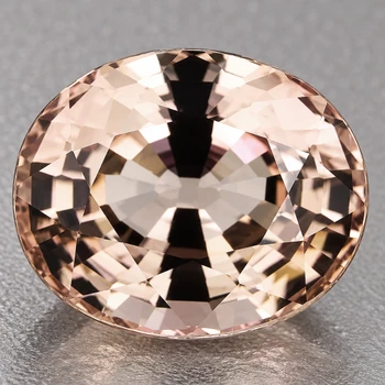9.5x7.5 mm Oval 2.78cts AAA Luster Natural Peach Tourmaline [Flawless-VVS]