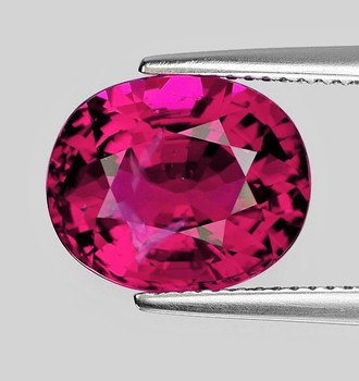 8x6.5mm Oval {1.75ct} Sparkling Natural Intense Padparadscha Pink Tourmaline [SI-Eye Clean]