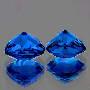 10.00 mm Round 2pcs Premium Top Color Natural Swiss Blue Topaz [Flawless-VVS]- Rare Top Grade