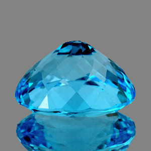11x9 mm Oval {5.25ct} AAA Fire Luster Natural Swiss Blue Topaz [Flawless-VVS]