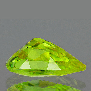 9.5x6.5 mm Pear 1.42ct Superb Luster Rainbow Spark Natural Canary Green Sphene [VS]