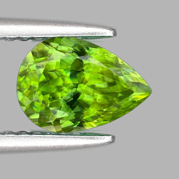 8x6 mm Pear 1.26ct Superb Luster Natural Canary Green Sphene [Flawless-VVS]