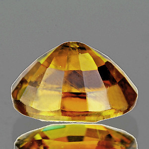 9.5x7.5 mm Oval {2.85ct} Superb Luster Rainbow Spark Natural Honey Yellow Sphene [SI]