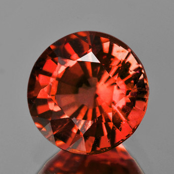 7.70 mm Round {2.20cts} Fire Luster Natural Intense Top Intense Orange Rhodolite Garnet [Flawless-VVS]