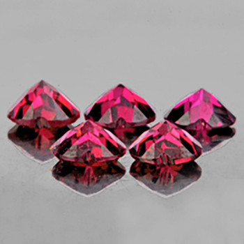 5.50 mm Heart 5pcs AAA Fire Natural Raspberry Pink Rhodolite Garnet [Flawless-VVS]
