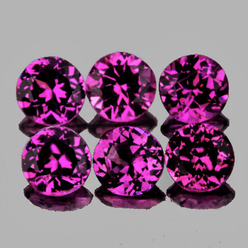 4.00 mm Round 6pcs AAA Luster Natural Pink Purple Rhodolite Garnet [Flawless-VVS]