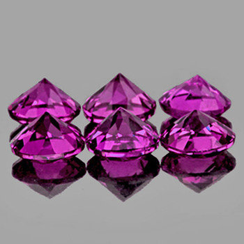 4.00 mm Round 6pcs AAA Luster Natural Pink Purple Rhodolite Garnet [Flawless-VVS]