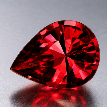 10x7 mm Pear {2.48cts} Fire Luster Natural Vivid Pink Red Rhodolite Garnet [Flawless-VVS]