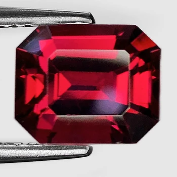 7.5x6.5 mm Octagon {2.72ct} Top Luster Natural Raspberry Pink Rhodolite Garnet [Flawless-VVS]