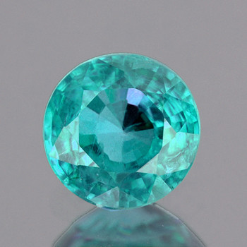6.30 mm Round {1.02ct} Lustrous Zambian Natural Green Blue Emerald [SI]