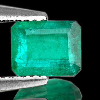 8x6 mm Octagon {1.78ct} Lustrous Natural Brilliant Blue Green Emerald [SI]