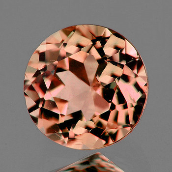 5.50 mm Round Portuguese {1.06ct} Superb Luster Natural Golden Pink Zircon [Flawless-VVS]