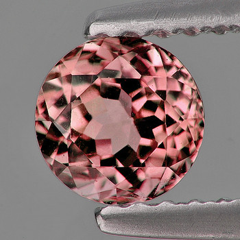 5.50 mm Round Portuguese {1.15ct} Superb Luster Natural Golden Pink Zircon [Flawless-VVS]