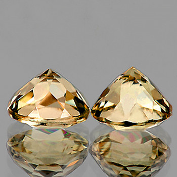 5.00 mm Round Portuguese 2 pcs Superb Luster Natural Golden Champagne Zircon [Flawless-VVS]