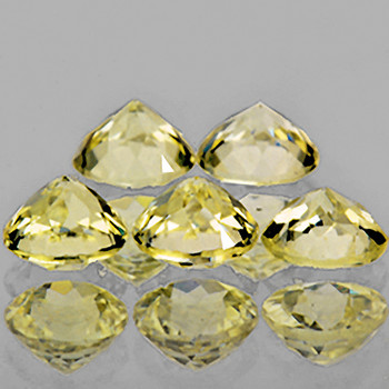 4.50 mm Round Portuguese 5 pcs Superb Luster Natural Golden Zircon [Flawless-VVS]