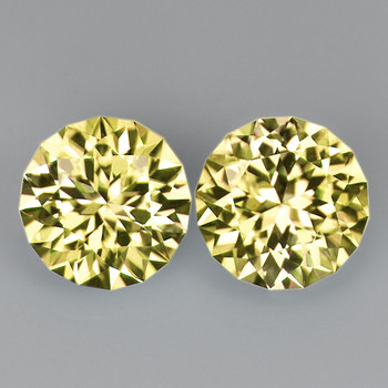 5.00 mm Round Portuguese 2 pcs Superb Luster Natural Golden Zircon [Flawless-VVS]