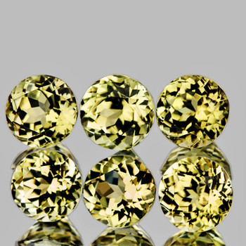 4.00 mm Round Portuguese 6 pcs Superb Luster Natural Golden Zircon [Flawless-VVS]