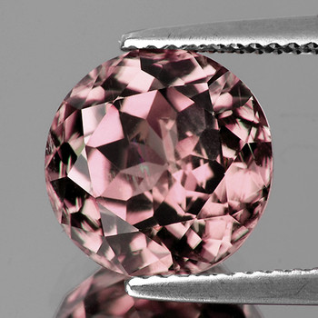 5.00 mm Round Portuguese {0.86ct} Superb Luster Natural Golden Pink Zircon [Flawless-VVS]