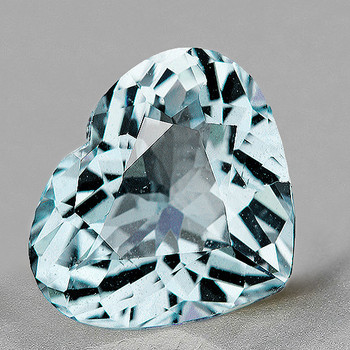 11x8.5 mm Heart 2.91cts AAA Fire Luster Natural Sky Blue Aquamarine [Flawless-VVS]