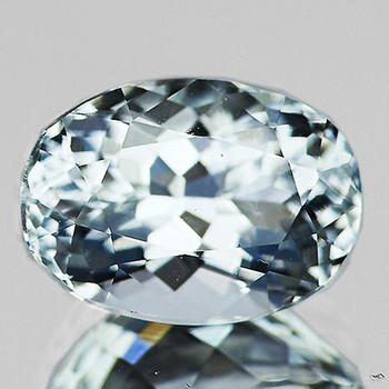 11x7.5 mm Oval 2.95cts AAA Fire Luster Natural Soft Blue Aquamarine [Flawless-VVS]